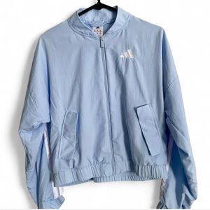 Adidas Women's Sky Blue Windbreaker Jacket